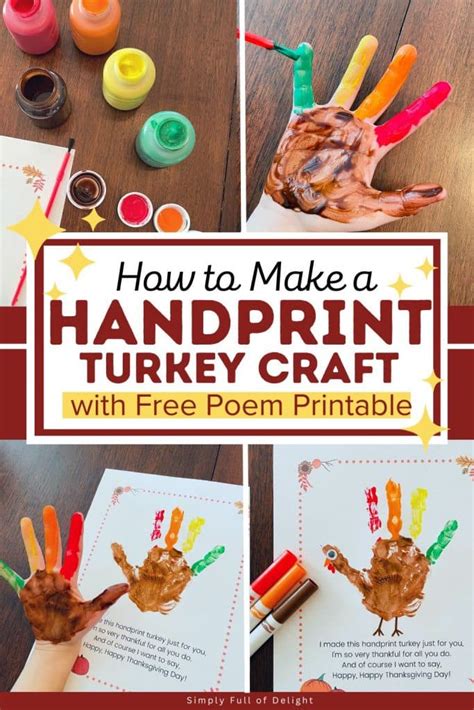 Free Printable Turkey Handprint Poem Printable Simply Full Of Delight 74313 Hot Sex Picture