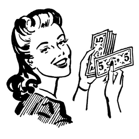 Retro Clip Art Money Moms Women The Graphics Fairy