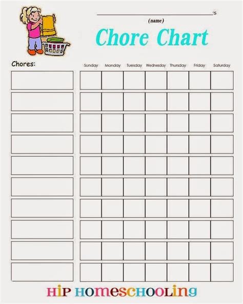 Printable Chore Chart Chore Chart Printable Chore Cha