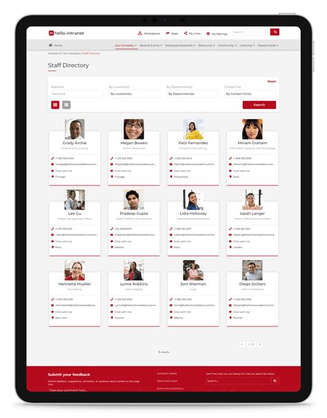 Employee Directory SharePoint Intranet Feature | hello-intranet