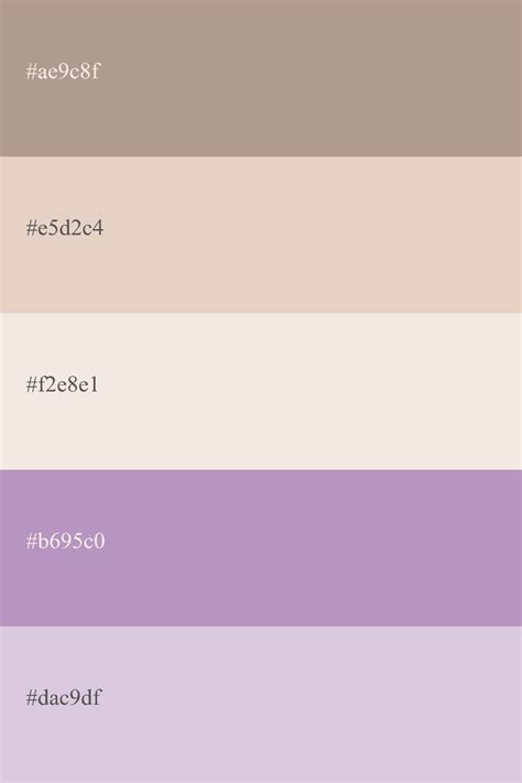Paleta de color Nude códigos combinaciones