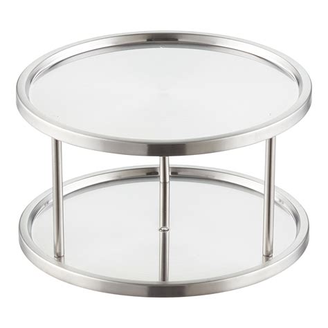 Double Stainless Steel Turntable The Container Store