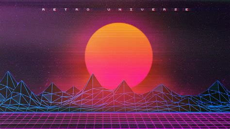 1242x2208 Resolution Mountain And Moon Illustration New Retro Wave