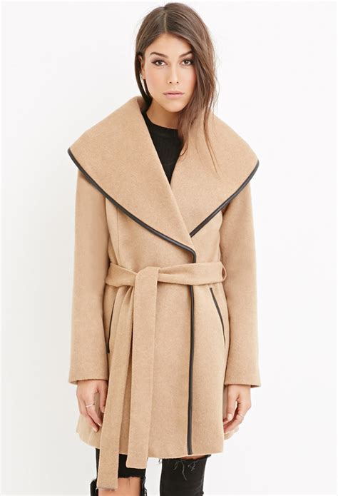 Widest selection of new season & sale only at lyst.com. Lyst - Forever 21 Contemporary Belted Wool-blend Coat in ...