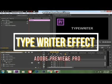 From within the essential graphics panel in premiere pro you can use the type tool to create titles. How to Create Typewriter Text Effect Adobe Premiere Pro CC ...