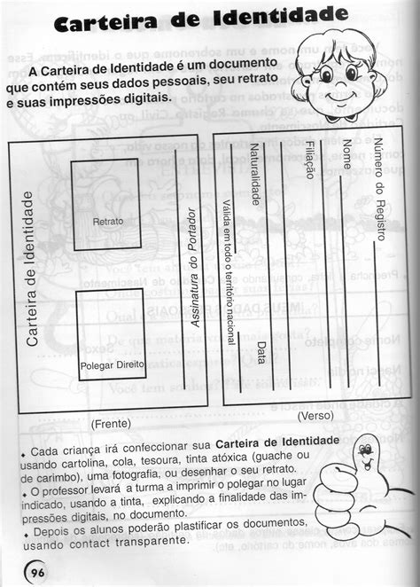 Atividades Sobre Documentos Pessoais Para 2o Ano