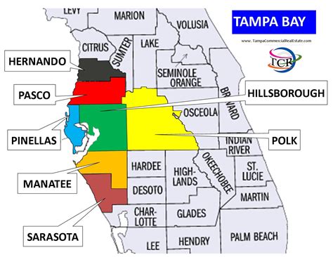 Tampa Bay County Map Zarla Kathryne