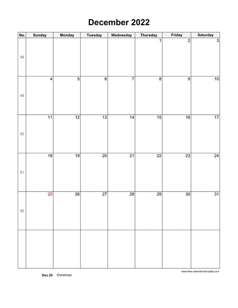 Editable Calendar Template December 2022 Printable Calendar 2023