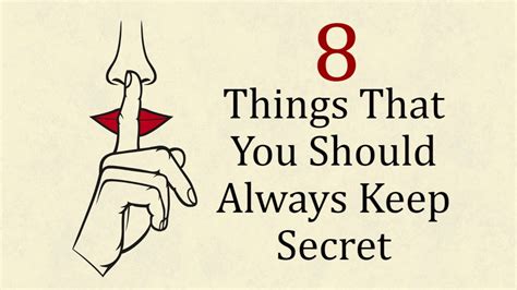 8 Things That You Should Always Keep Secret Youtube
