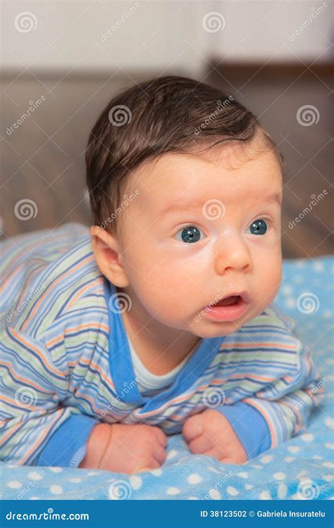 Happy 2 Months Baby Boy Stock Photo Image Of Portrait 38123502