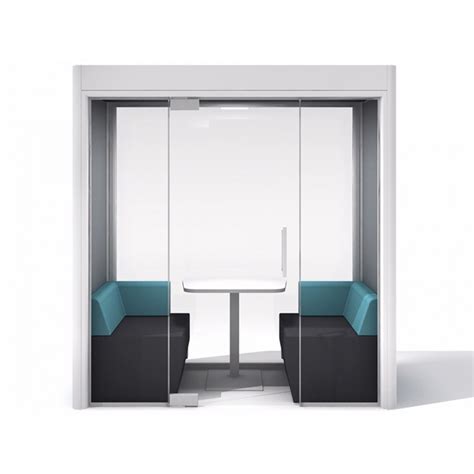 Frem Oasis Linear Team 4 Person Private Meeting Booth With Optional Extras