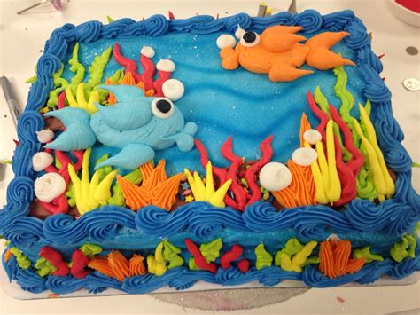 Under The Sea Fish Cake Cake Decorating Cake Sheet Cake Designs