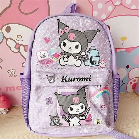 Sanrio Anime My Melody Kuromi Cinnamoroll Backpacks For Children Hello