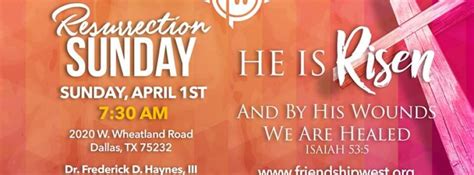 Resurrection Sunday Dallas Tx Apr 1 2018 730 Am
