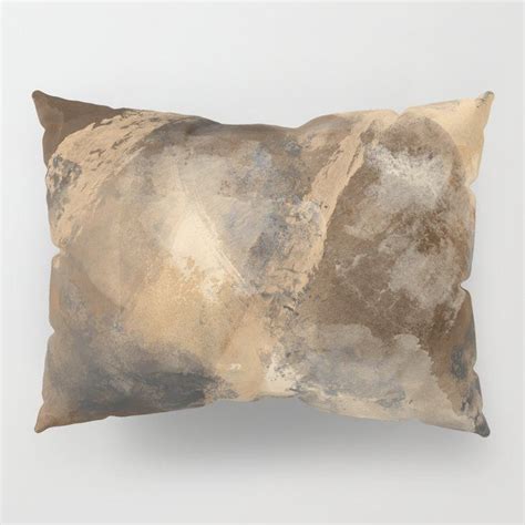 Stormy Abstract Art In Brown And Gray Pillow Sham By Mel Fischer