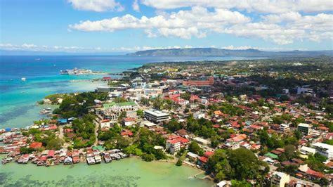 Tagbilaran City View From Above Bohol Philippines Stock Image