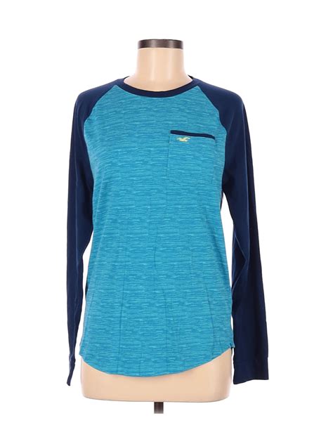 Hollister Women Blue Long Sleeve T Shirt S Ebay