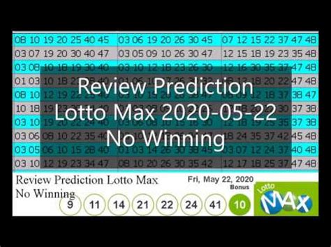 For today, thursday , february 20, 2020 , the draws that will be held are for the 6/42 lotto and for the 6/49 super lotto, the draw is held every tuesday, thursday, and sunday. Review Winning Prediction Lotto Max for 2020-05-22 - YouTube