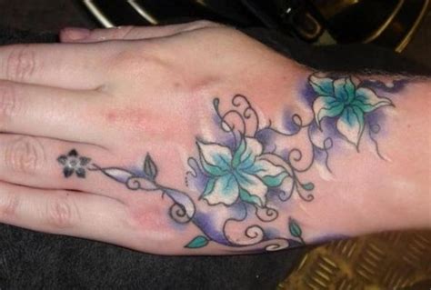 19 Flower Tattoo On Hand Popular Concept
