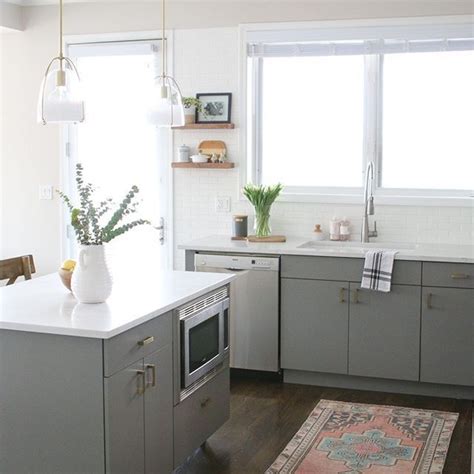 Light grey kitchen cabinets with black handles moderna news today. Cognac Leather Bench from Article for the Master Bedroom ...
