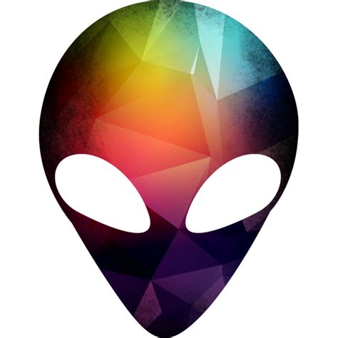 Geometric Alien Head Gradient Sticker By Ujangkasep Design By Humans