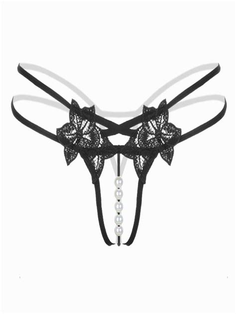 Cyber Monday Deals Mosunx Sexy Pendant Lady Pearl G String V String Women Panties Low Waist