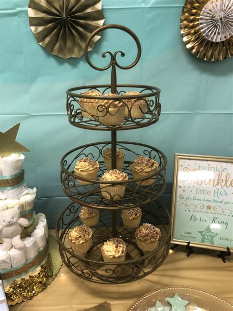 Pin By Emily On Mint Green And Gold Baby Shower Tiered Cakes Tiered