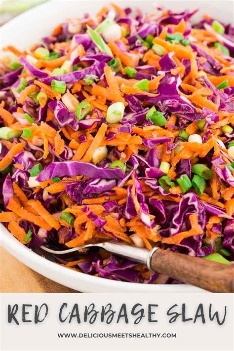 Red Cabbage Slaw Easy And Healthy Side Delicious Meets Healthy