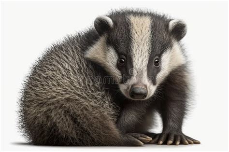Lovely Baby Animal Badger A Young Badger Stock Image Image Of