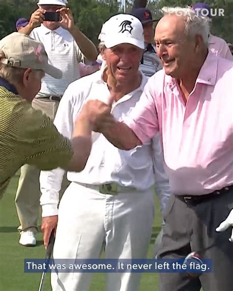 Arnold Palmer With A Special Moment At Insperity Invitational Arnold Palmer Legend This