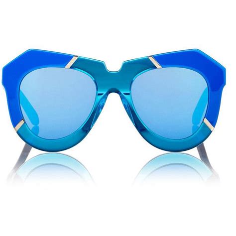 Karen Walker Womens One Splash Sunglasses Mirrored Lens Sunglasses