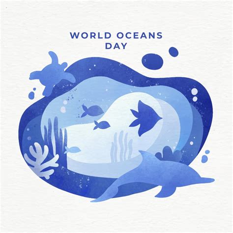 Evento Del Día Mundial De Los Océanos Vector Gratis