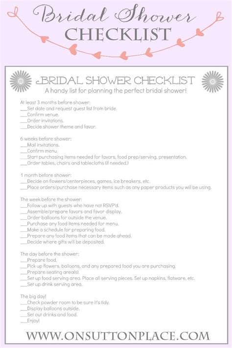 diy wedding checklist bridal shower checklist bridal shower planning bachelorette party