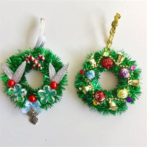 Mini Wreathunique Wreath Ornaments Christmas Wreath Etsy Mini