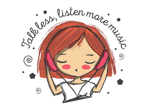 Clipart Girl Listening Music Transparent Png Png Mart