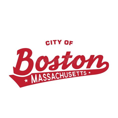 Boston Massachusetts Lettering Design Boston Typography Design Vector And Illustration Stock