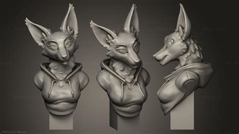 Busts Of Heroes And Monsters Furry Bust Prototype Busth D Stl