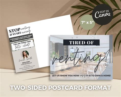 Tired Of Renting Postcard And Card Real Estate Farming Real Etsy