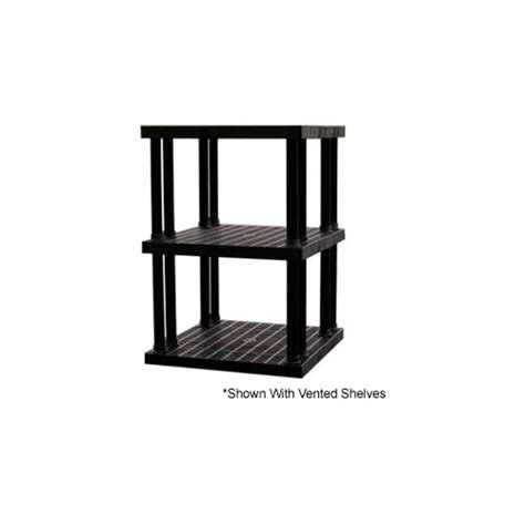 Structural Plastic Solid Shelving 36w X 36d X 51h Black