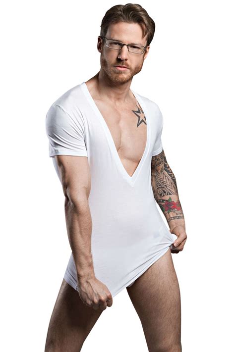 Doreanse Mens Deep V Neck Party T Shirt Underwear Male Top Ultra Low