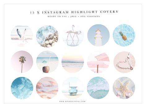 Instagram Highlight Covers 13 Coastal Instagram Icons Beach