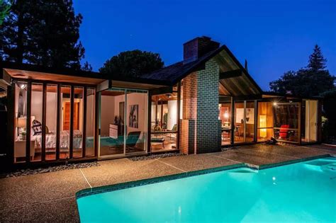 Gorgeous Double A Frame Eichler Model In Silicon Valley Mid Century