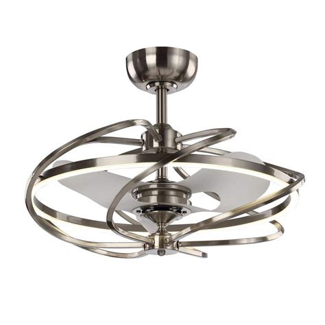 Modern Ceiling Fan With Led Lights 27 Inch Contemporary Art Chandelier