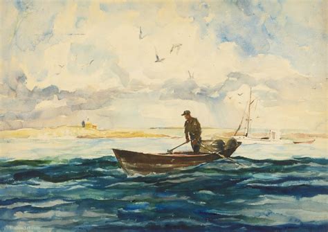 Reproduções De Arte N O Barco Por Andrew Wyeth Inspirado Por 1917