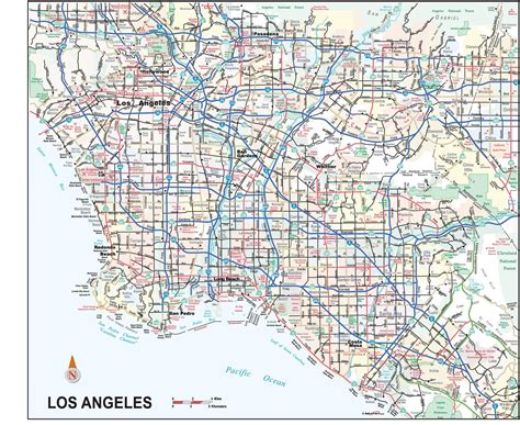Los Angeles Driving Map Map Of Los Angeles Driving California Usa