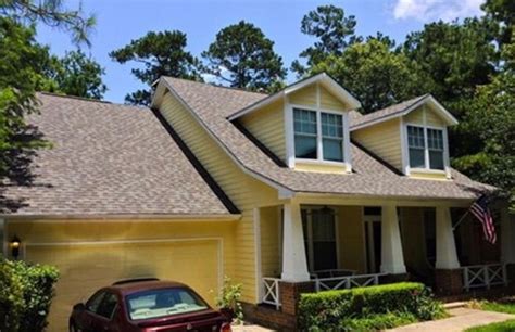 Traditional Home Exterior In Magnolia Shingle Roof Yellow Vinyl