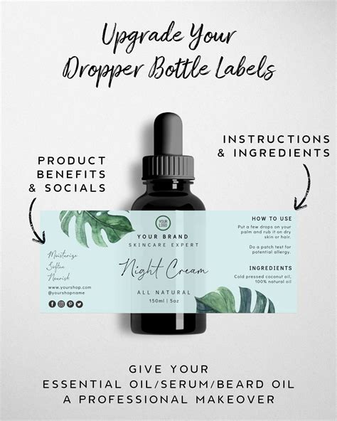 tropical bottle label design diy dropper bottle label etsy bottle label design packaging