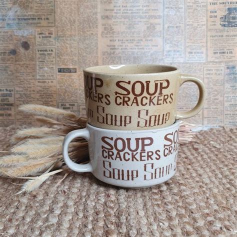 S Vintage Soup Mug Pair Etsy