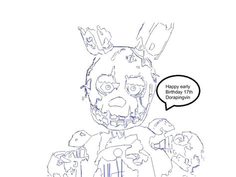 Springtrap Fnaf Coloring Page Spring Trap Fnaf Free Colouring Pages