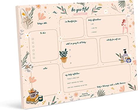 Bliss Collections Daily Planner With 50 Undated 210 X 297 Tear Off